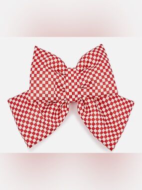 MacKenzie-Childs Red Check Small Bow , New with Tags